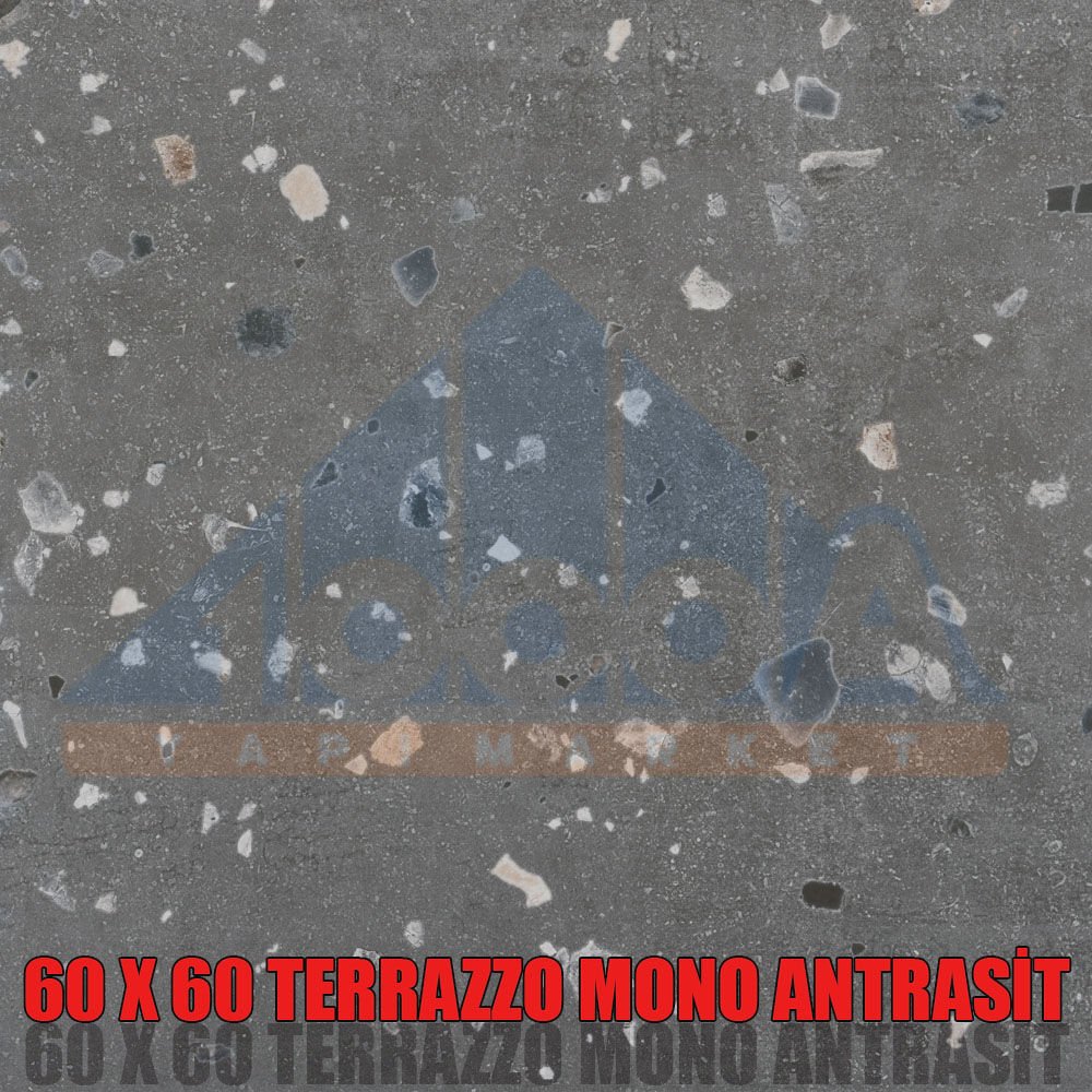 60X60 TERRAZZO MONO ANTRASİT 1.SINIF